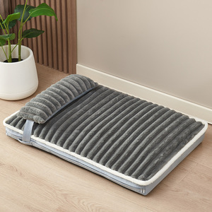 Großes Hundebett Maschinenwaschbar Weiche Rechteckige Matratze mit Rutschfestem Boden und Kissen Luxuriöses Katzenbett für Kleine bis Mittelgroße Haustiere - Product Image 2