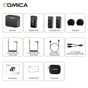 Micrófono Inalámbrico Mini USB de Doble Canal COMICA <span class=keywords><strong>Vimo</strong></span> C3 2.4G - Product Image 4