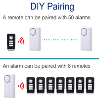 Alarme de sécurité domestique sans fil anti-vol avec télécommande, capteur magnétique pour porte, maison, fenêtre, alarme anti-effraction