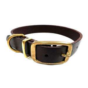 Collar de perro de cuero genuino de alta calidad, capa superior de cuero grueso, Collar de perro, Hardware de lujo, suministros para mascotas, venta al por mayor - Product Image 5