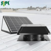 Nouvelle énergie solaire DC climatiseur extracteur de chaleur ménage Ventilation ventilateur d'extraction 14 ''Split Type carré forme grenier toit ventilateur