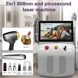 Equipo de Salón de Belleza con Láser de Picosegundos Nd Yag de 2 Manijas para Depilación con Diodo Soprano 755 808 1064 y Rejuvenecimiento de la Piel 532 755 1064 1320nm - Product Image 1