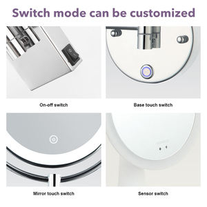 Nueva moda negro montado en la pared plegable baño <span class=keywords><strong>maquillaje</strong></span> <span class=keywords><strong>luz</strong></span> LED <span class=keywords><strong>espejo</strong></span> Hotel vanidad espejos - Product Image 6