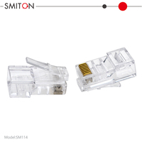 Connecteur modulaire RJ45 Ethernet Cat5 pour câble intérieur plaqué or