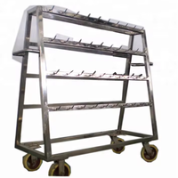 Acier inoxydable 304 présentoir pas cher prix suspendu Transport crochet abats chariot pour abattage équipement d'abattage