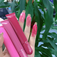 Boîte d'emballage de brillant à lèvres Vegan Private Label Hydratant Hydra Cosmetics Tubes et boîte de maquillage Brillant à lèvres transparent avec étiquette personnalisée