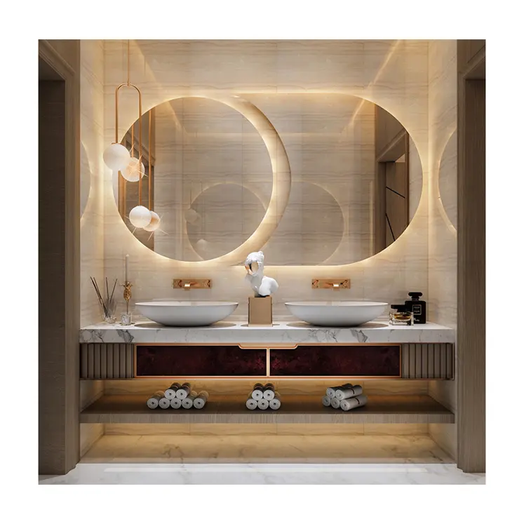 Cbmmart moderno de alta qualidade, espelho para banheiro de alta qualidade moderno de melamina banheiro armário