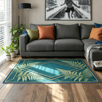 Tapis antidérapants écologiques en promotion : Tapis imprimés 3D à motif floral vintage pour salon et chambre, décoration de sol douce