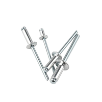 Rivets à tête plate ronde en acier inoxydable zingué, à noyau ouvert, certifiés ISO15977 pour l'assemblage de quincaillerie