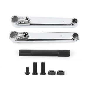 Juego de Bielas para Bicicleta BMX de 19 mm y 48 Ranuras, Plateado y Negro, Bielas BMX de <span class=keywords><strong>Cromoly</strong></span> - Product Image 1