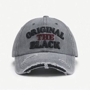 Casquettes de baseball vintage personnalisées unisexes en gros avec logo brodé 3D de haute qualité et effet vieilli - Product Image 2