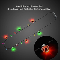 Collier lumineux LED festif pour marché nocturne en plein air, cadeau d'entreprise pour fête de Noël, bijou lumineux pour carnaval d'hiver et événements