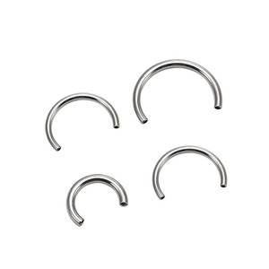C-Shaped <b>Titanium</b> Rod Horseshoe <b>Ring</b> 1.2mm 16G Internal Thread Nose Stud Body Jewelry ASTM F136 Standard - Product Image 5