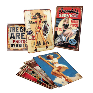 Letrero de <span class=keywords><strong>Metal</strong></span> personalizado, cartel decorativo de garaje <span class=keywords><strong>Vintage</strong></span>, placa de hojalata de <span class=keywords><strong>Metal</strong></span> Retro, letrero de <span class=keywords><strong>Metal</strong></span> clásico para motocicleta y coche - Product Image 6