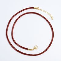Cordon en polyester torsadé de 3 mm, couleur unie, pour collier, corde géométrique, personnalité, bricolage, suspension de bagages