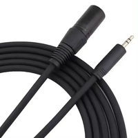 Câble audio XLR mâle jack stéréo DC3.5mm haut de gamme vers XLR pour micro, faible bruit, gaine noire, longueur 5m, application haut-parleur