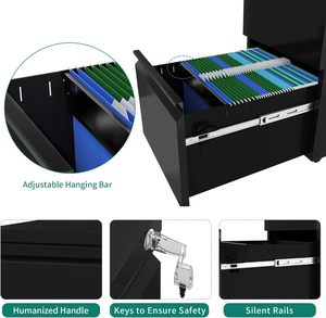 Archivadores de almacenamiento de muebles de oficina de metal con cerradura para documentos y <span class=keywords><strong>archiveros</strong></span> para uso en taller y cocina - Product Image 5