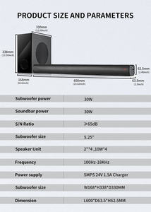 Altavoz Bluetooth Multimedia 2.1 Canales de Alta Gama con Subwoofer, Audio Superior para Cine en Casa y TV, Interfaz Óptica - Product Image 6