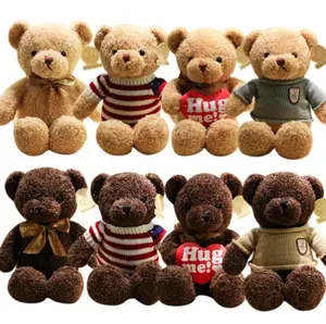 Hug Me Teddy Bear Plush Toys for Kids Girls Soft Stuffed Bears with Shirt Peluches with Sweater 30 CM