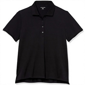 <b>Women's</b> Solid Color Breathable Compressed Jersey Short Sleeve Knitted for <b>Shirt</b> Casual Sport Top <b>Black</b> - Product Image 1
