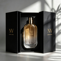 Flacon de parfum vide en verre à col serti, design moderne et élégant, 50 ml et 100 ml, avec pulvérisateur anti-fuite de haute qualité