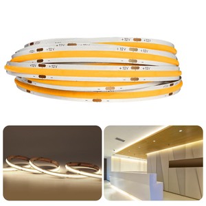 ไฟแถบ LED COB สีขาวอบอุ่น แบบยืดหยุ่น ตัดได้ทุกขนาด ไม่กระพริบ มีกาวในตัว สำหรับตกแต่งภายใน - Product Image 4
