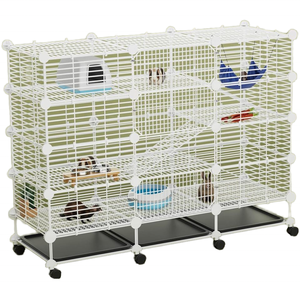 Jaula de conejillo de indias ecológica de metal de 4 niveles de raza pequeña <span class=keywords><strong>para</strong></span> interiores con bandeja extraíble <span class=keywords><strong>para</strong></span> <span class=keywords><strong>conejos</strong></span>, hámsteres, hurones - Product Image 1