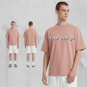 เสื้อยืดผู้ชายสีพื้นเรียบแบบหนา ไซส์ใหญ่พิเศษ สไตล์ไฮสตรีท ระบายอากาศได้ดี แห้งเร็ว รับผลิตตามสั่งขายส่ง - Product Image 1