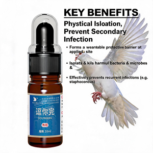 Elimina Eficazmente la <span class=keywords><strong>Viruela</strong></span> <span class=keywords><strong>Aviar</strong></span>, Curación de Lesiones Cutáneas, Recuperación Natural y Segura, Uso Externo para <span class=keywords><strong>Aves</strong></span> de Corral, para Palomas, 10 ml/botella - Product Image 4