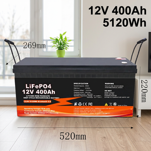 Baterai LiFePO4 12.8V 400Ah Kompak Siklus Dalam untuk Sistem Lampu Jalan Tenaga Surya dan Kamera Keamanan 12V - Product Image 1