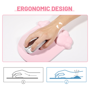 Bán Buôn Rắn Màu Da Đám Mây Chuột Pad Bàn Phím Tay Chủ Bộ Nhớ Bọt Silicone Chống Trượt Không Thấm Nước Cổ Tay Chuột Pad - Product Image 3