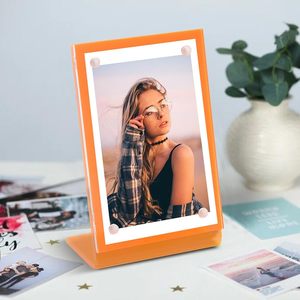 Lot de 8 cadres <span class=keywords><strong>photo</strong></span> en acrylique en forme de L pour Instax Mini 2x3 pouces pour <span class=keywords><strong>Polaroid</strong></span> Prints présentoirs de bureau colorés Logo Wallet-Size - Product Image 5
