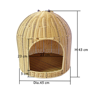 XH Pet Products PP Rattan <span class=keywords><strong>wicker</strong></span> <span class=keywords><strong>dog</strong></span> nest four seasons house letti per gatti e gabbie per animali domestici - Product Image 2