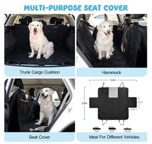 Funda de Asiento de Coche para Perros de Alta Calidad, Funda para Asiento Trasero, Hamaca para Mascotas con Bolsillos - Product Image 6