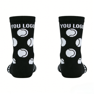 <span class=keywords><strong>Calcetines</strong></span> Deportivos <span class=keywords><strong>de</strong></span> Tenis y Pádel <span class=keywords><strong>de</strong></span> Algodón <span class=keywords><strong>de</strong></span> Secado Rápido, Transpirables, con Logotipo Personalizado <span class=keywords><strong>de</strong></span> Alta Calidad, Color Negro Otoñal, para Adultos - Product Image 4