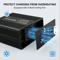 Chargeur rapide de batterie au lithium 67,2 V 5 A avec boîtier métallique 16S pour vélo électrique et trottinette 60 V, prise US 300 W, fiche IEC