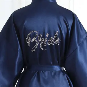 Thiết kế hot sửa chữa sang trọng cô dâu áo choàng satin de demoiselle d'honneur Bridal bridesmaid áo choàng