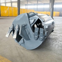 Godet de forage rotatif à double fond et double coupe haute efficacité pour le retrait de terre, pour plateformes de forage, godet de forage avec récupération de terre