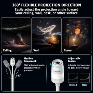 Projecteur d'étoiles portable HD, lampe ciel étoilé, alimentation USB, mini lumière d'ambiance pour voiture et intérieur - Product Image 4