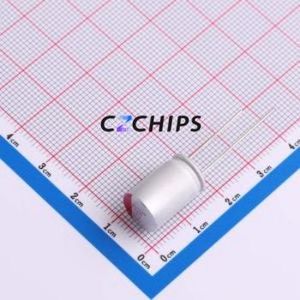 ตัวเก็บประจุแบบแข็ง PA25V1500M10X15 แบบ Through Hole (THT), ขนาด D10xL15 มม. 1500uF 20% 25V 4.1A 100kHz - Product Image 1