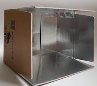 Boîtes isothermes personnalisables en papier kraft écologique avec revêtement en aluminium mat pour aliments surgelés et frais