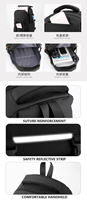 Sac à dos d'école Oxford étanche pour ordinateur portable Sac de voyage étudiant à la mode avec USB en option pour adolescents