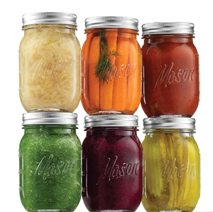 Frascos <span class=keywords><strong>de</strong></span> Vidrio Mason <span class=keywords><strong>de</strong></span> Boca Regular <span class=keywords><strong>de</strong></span> 16 oz con Tapas Herméticas para Conservar Mermelada, <span class=keywords><strong>Miel</strong></span>, Gelatina, Comida para Bebés y Azúcar - Product Image 2