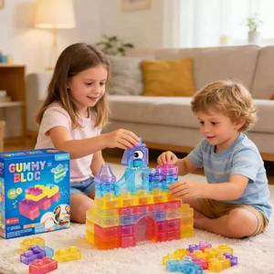 Bloques de Construcción Suaves de Gelatina para Bebés, Juguete Sensorial Apilable de Silicona No Tóxica, Bloques Educativos para la Dentición de Bebés - Product Image 4