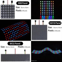 WS2812B Panneau lumineux LED numérique flexible adressable individuellement WS2812 8x8 16x16 8x32 Module écran matriciel DC5V 5050 RGB
