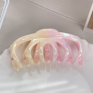 LRTOU Vente en gros d'accessoires de <span class=keywords><strong>cheveux</strong></span> pour femmes à la mode Pinces à <span class=keywords><strong>cheveux</strong></span> dégradées haut de gamme Griffe de <span class=keywords><strong>cheveux</strong></span> en plastique pour filles - Product Image 4