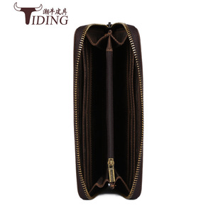 Cartera Larga de Cuero Crazy Horse para Hombre, Color Marrón Oscuro, con Cierre, Estilo Vintage para Negocios, Cartera Resistente de Cuero Vacuno 4007 - Product Image 5
