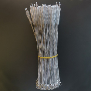 Brosse de nettoyage de paille de taille personnalisée réutilisable en acier inoxydable à long manche brosses en nylon <span class=keywords><strong>nettoyant</strong></span> pour pailles à boire - Product Image 1