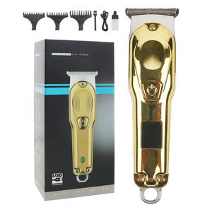 Máquina de Barbería Eléctrica Profesional Recargable Dorada al por Mayor con Carga USB, Batería de Litio y Longitudes Ajustables para Hombres - Product Image 4