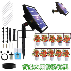 Système d'irrigation goutte-à-goutte automatique solaire avec tuyau de 10 m et minuterie pour l'arrosage des fleurs de jardin - Product Image 3